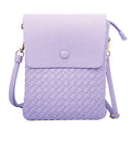 WU113 Sadie Woven Double Compartment Crossbody Bag - MiMi Wholesale