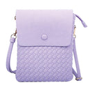 WU113 Sadie Woven Double Compartment Crossbody Bag - MiMi Wholesale