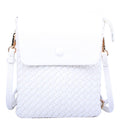 WU113 Sadie Woven Double Compartment Crossbody Bag - MiMi Wholesale