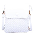 WU113 Sadie Woven Double Compartment Crossbody Bag - MiMi Wholesale