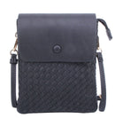 WU113 Sadie Woven Double Compartment Crossbody Bag - MiMi Wholesale