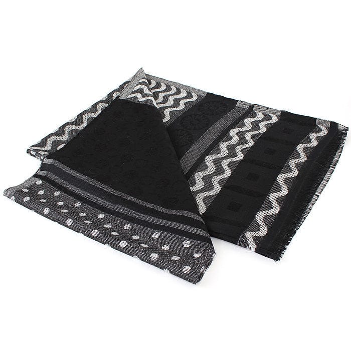 XP6 - BW Pashmina Long Scarf - MiMi Wholesale