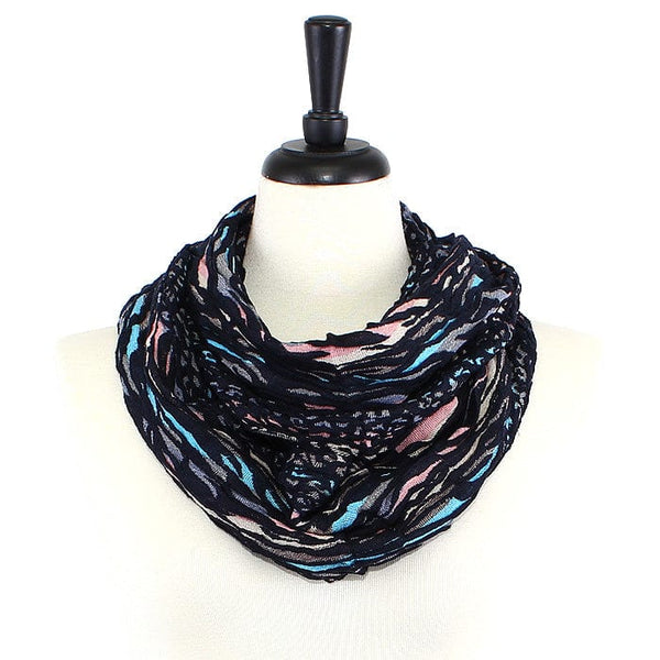 XP8 - BL Zebra Print Infinity Scarf - MiMi Wholesale