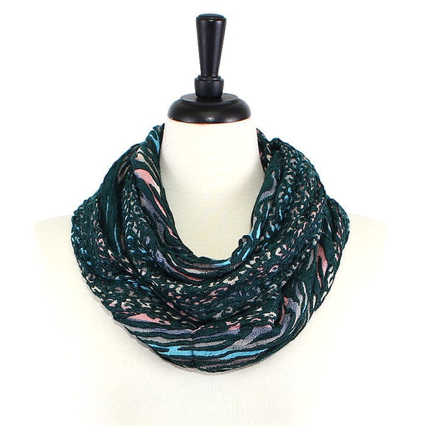 XP8 - G Zebra Print Infinity Scarf - MiMi Wholesale