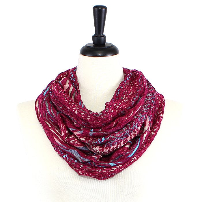 XP8 - P Zebra Print Infinity Scarf - MiMi Wholesale