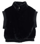YCV420021 Faux Fur Rib Sleeve Vest - MiMi Wholesale