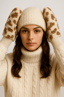 YGM120004 Leopard Teddy Pop - Top Mittens - MiMi Wholesale