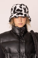 YHU120005 Leopard Teddy Bucket Hat - MiMi Wholesale