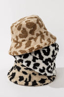 YHU120005 Leopard Teddy Bucket Hat - MiMi Wholesale