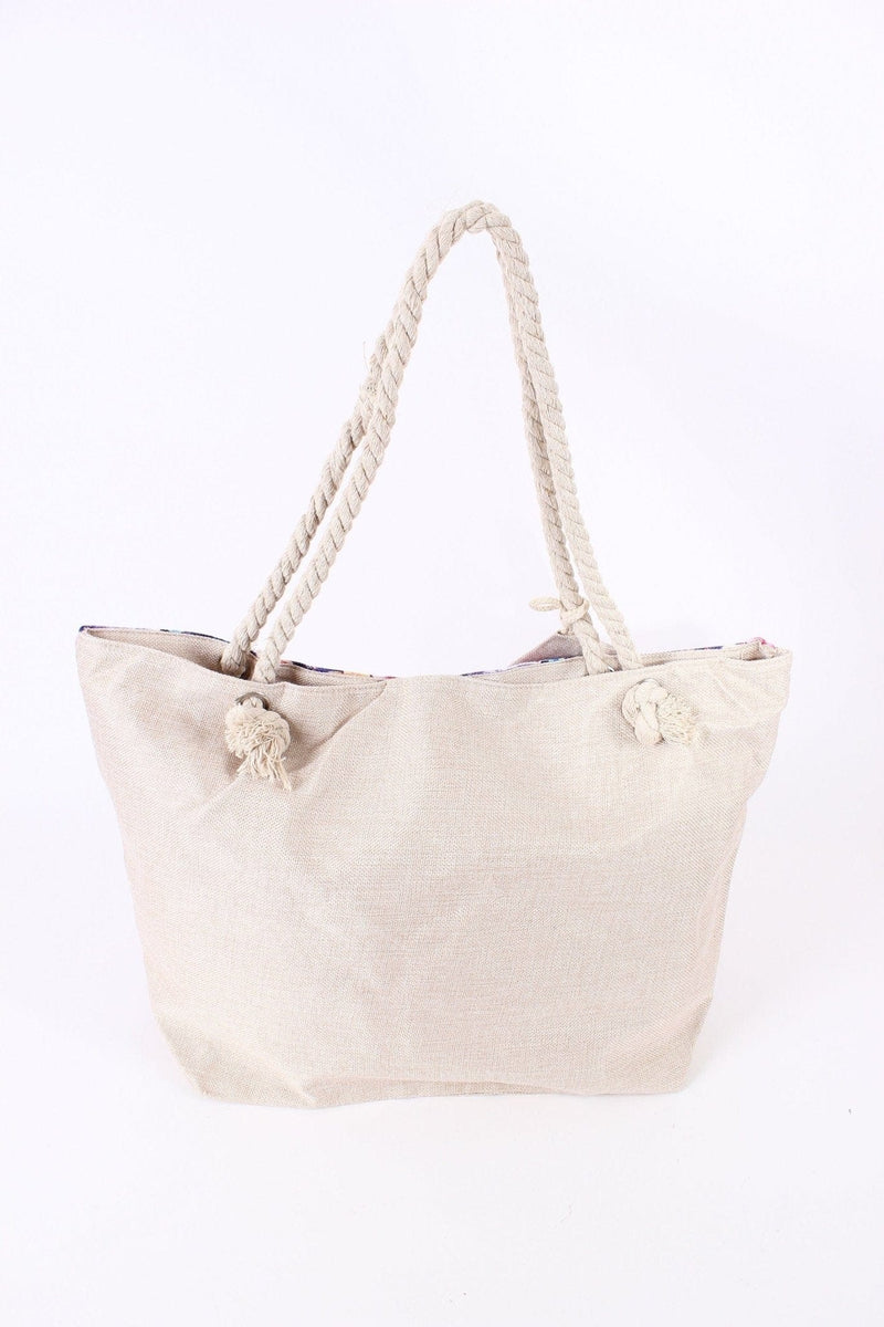 YM1190 Floral Canvas Tote Bag - MiMi Wholesale