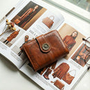 YX25766 - 6 Lena Vegan Leather Laser Cut Out Detail Wallet - MiMi Wholesale