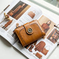 YX25766 - 6 Lena Vegan Leather Laser Cut Out Detail Wallet - MiMi Wholesale