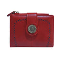 YX25766 - 6 Lena Vegan Leather Laser Cut Out Detail Wallet - MiMi Wholesale