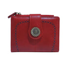 YX25766 - 6 Lena Vegan Leather Laser Cut Out Detail Wallet - MiMi Wholesale