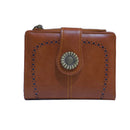 YX25766 - 6 Lena Vegan Leather Laser Cut Out Detail Wallet - MiMi Wholesale