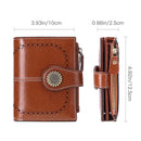 YX25766 - 6 Lena Vegan Leather Laser Cut Out Detail Wallet - MiMi Wholesale