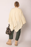 ZCR320004 Solid Ruana With Shoulder Strap - MiMi Wholesale