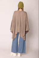 ZCR320004 Solid Ruana With Shoulder Strap - MiMi Wholesale