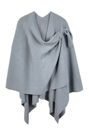 ZCR320004 Solid Ruana With Shoulder Strap - MiMi Wholesale