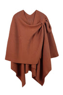 ZCR320004 Solid Ruana With Shoulder Strap - MiMi Wholesale