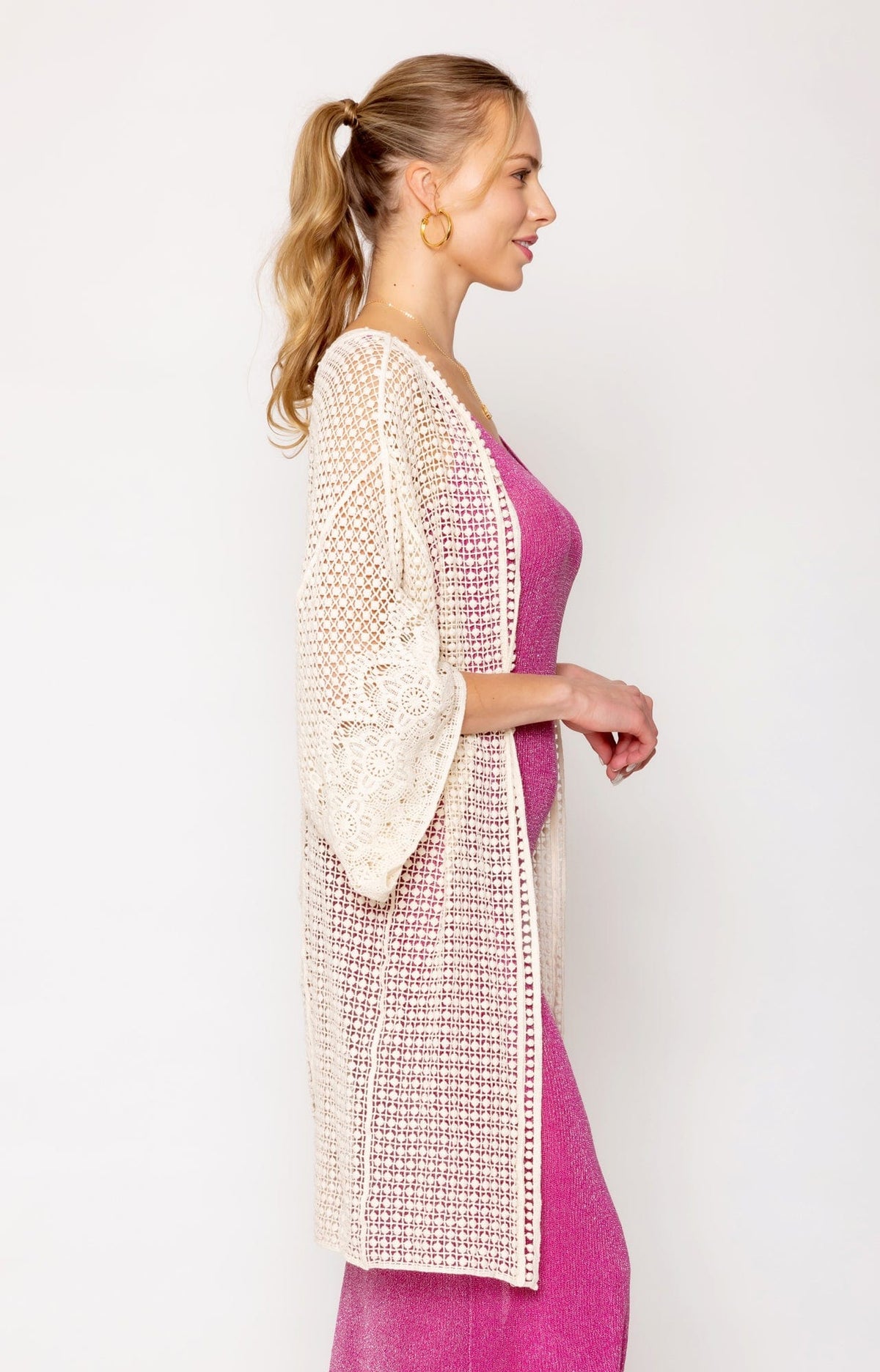 ZLC310142 Marley Crochet Cardigan - MiMi Wholesale