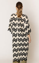 ZLC410050 Esther Wave Pattern Crochet Kimono - MiMi Wholesale