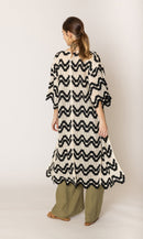 ZLC410050 Esther Wave Pattern Crochet Kimono - MiMi Wholesale