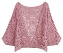 ZLC410054 Nia Geometric Circle Pattern Crochet Cropped Cardigan/Kimono - MiMi Wholesale
