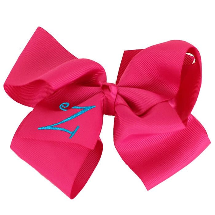 12 Pack Monogrammable Hair Bows - MiMi Wholesale