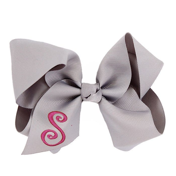 12 Pack Monogrammable Hair Bows - MiMi Wholesale