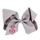 12 Pack Monogrammable Hair Bows - MiMi Wholesale
