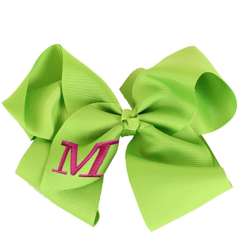 12 Pack Monogrammable Hair Bows - MiMi Wholesale