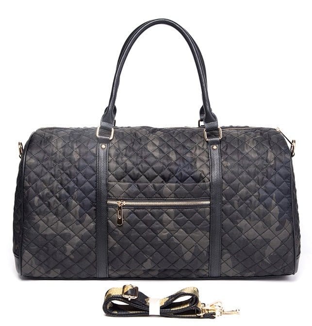 201980 Quilted Nylon Duffel Bag - MiMi Wholesale