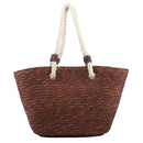 2454 Rope Handle Straw Shoulder Tote/Beach Bag - MiMi Wholesale