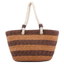 2455 Rope Handle Straw Shoulder Tote/Beach Bag - MiMi Wholesale