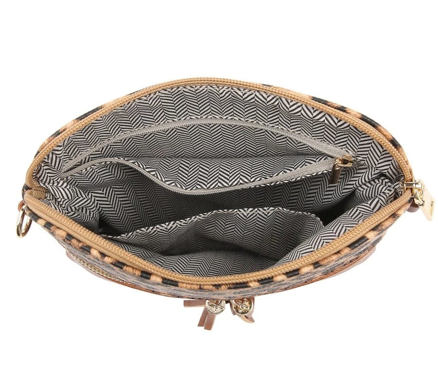 M1785 Monogrammable Two tone Crossbody with Tassel
