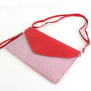 6024(BK) Seersucker Leather Top Envelope Clutch for Monogram - MiMi Wholesale