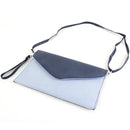6024(BK) Seersucker Leather Top Envelope Clutch for Monogram - MiMi Wholesale
