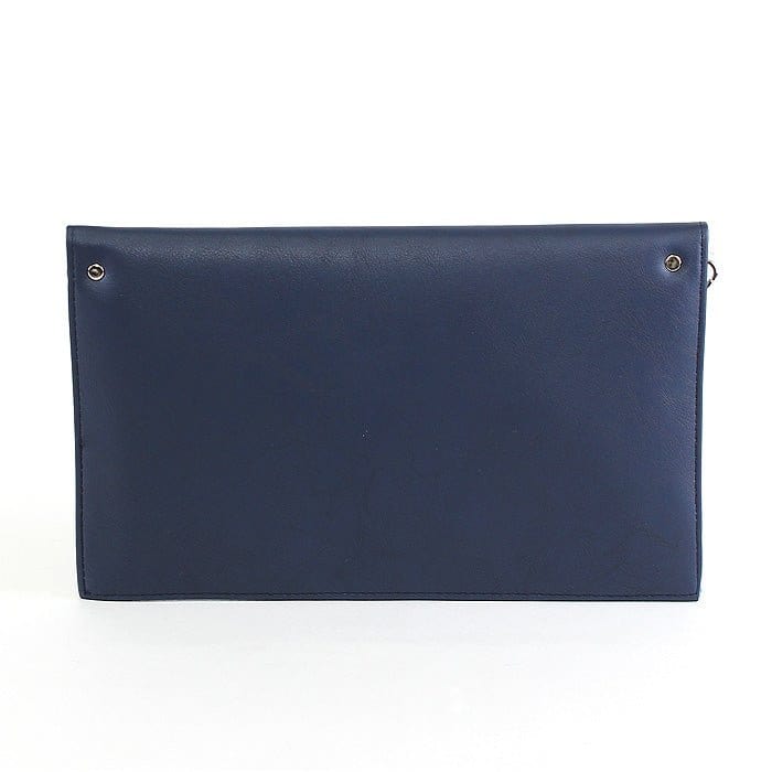 6024(BK) Seersucker Leather Top Envelope Clutch for Monogram - MiMi Wholesale