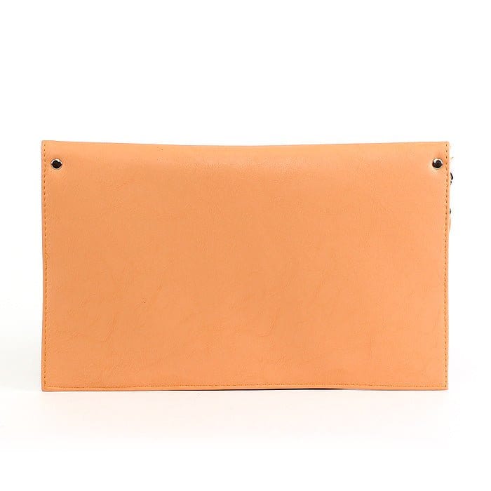 6024(BK) Seersucker Leather Top Envelope Clutch for Monogram - MiMi Wholesale