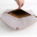 6024(BK) Seersucker Leather Top Envelope Clutch for Monogram - MiMi Wholesale