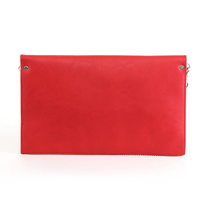 6024(BK) Seersucker Leather Top Envelope Clutch for Monogram - MiMi Wholesale