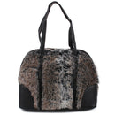 64637 Tricolor Faux-Fur Dome Shoulder Satchel - MiMi Wholesale
