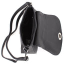 64638 Tricolor Faux-Fur Turn Clasp Saddle Crossbody - MiMi Wholesale