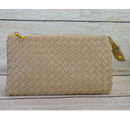 7050 Woven Three Compartment Clutch/Crossbody Bag - MiMi Wholesale