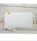 7050 Woven Three Compartment Clutch/Crossbody Bag - MiMi Wholesale