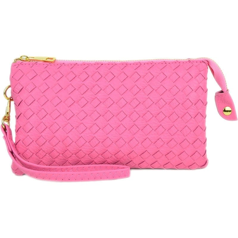 7050 Woven Three Compartment Clutch/Crossbody Bag - MiMi Wholesale