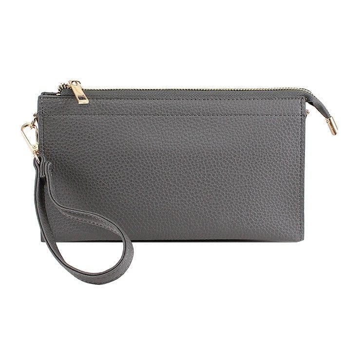 7070 Jaylene Three Compartments Crossbody Bag - MiMi Wholesale