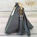 7092 Pyramid Wristlet w/ Tassel Keychain - MiMi Wholesale