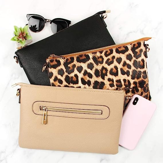 8623 Ellen Three Compartment Wristlet Fashion Clutch/Crossbody - MiMi Wholesale